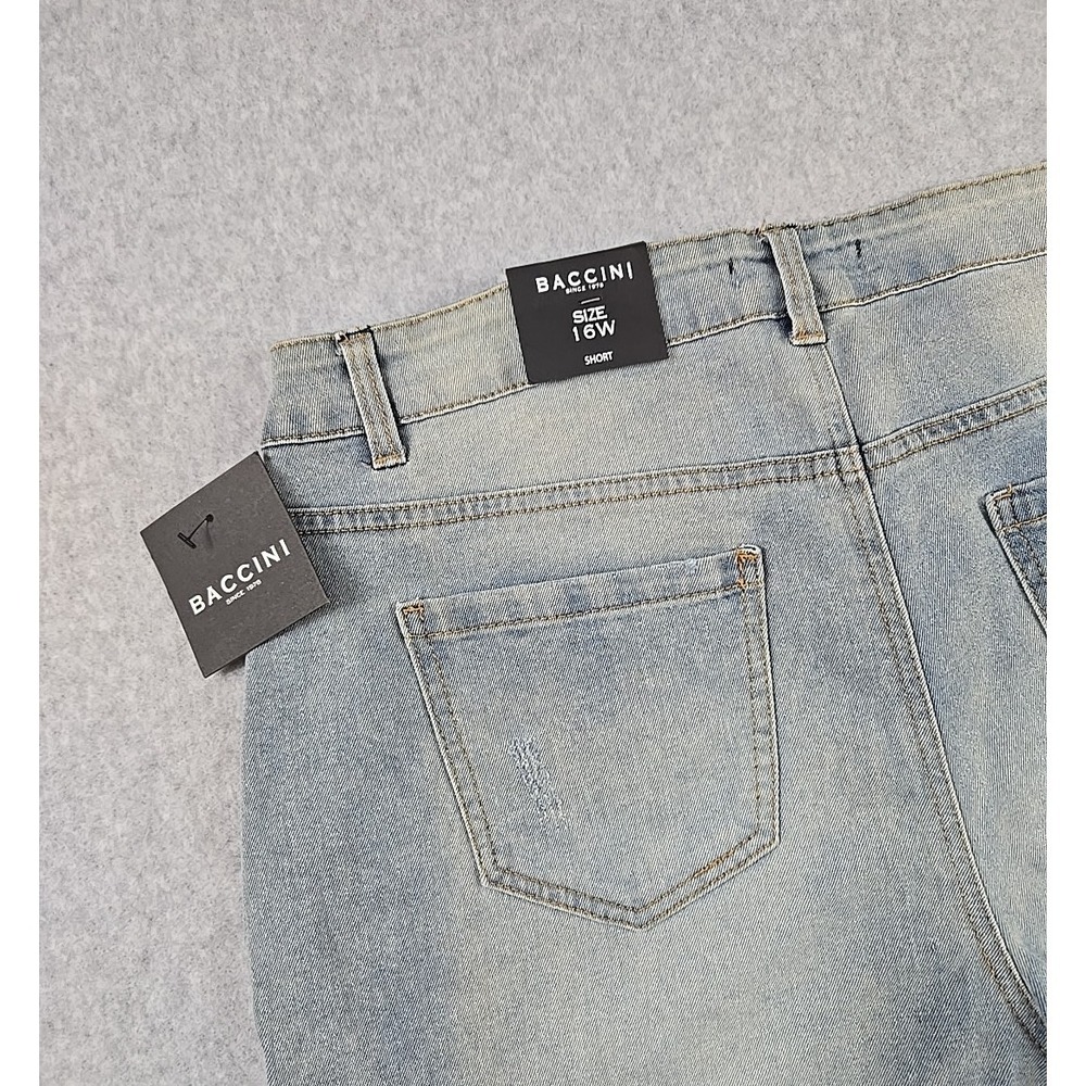 Baccini Womens Size 16 Denim Cut-Off Cuffed Jean Shorts Blue NWT - Picture 4 of 8